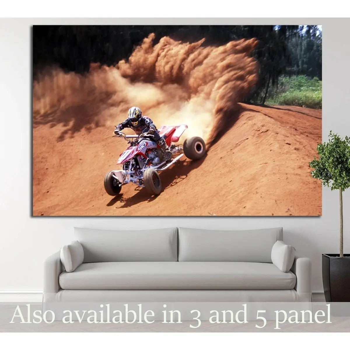Quad Biker №154 Ready To Hang Canvas Print 1