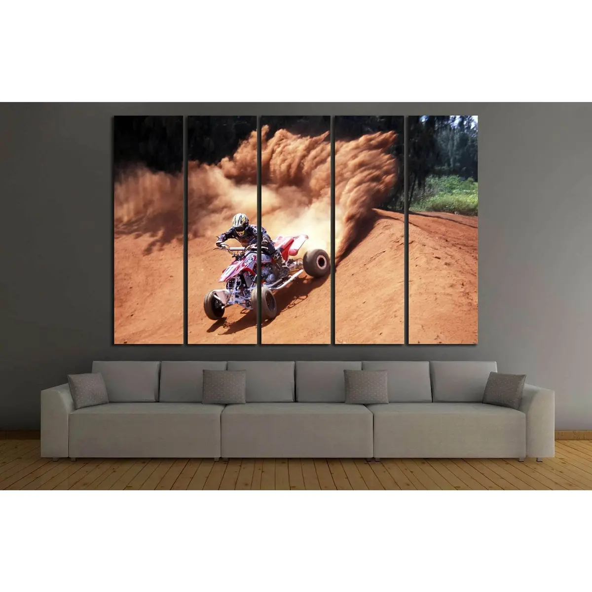 Quad Biker No. 154 Premium Ready-to-Hang Canvas Art - Image 2