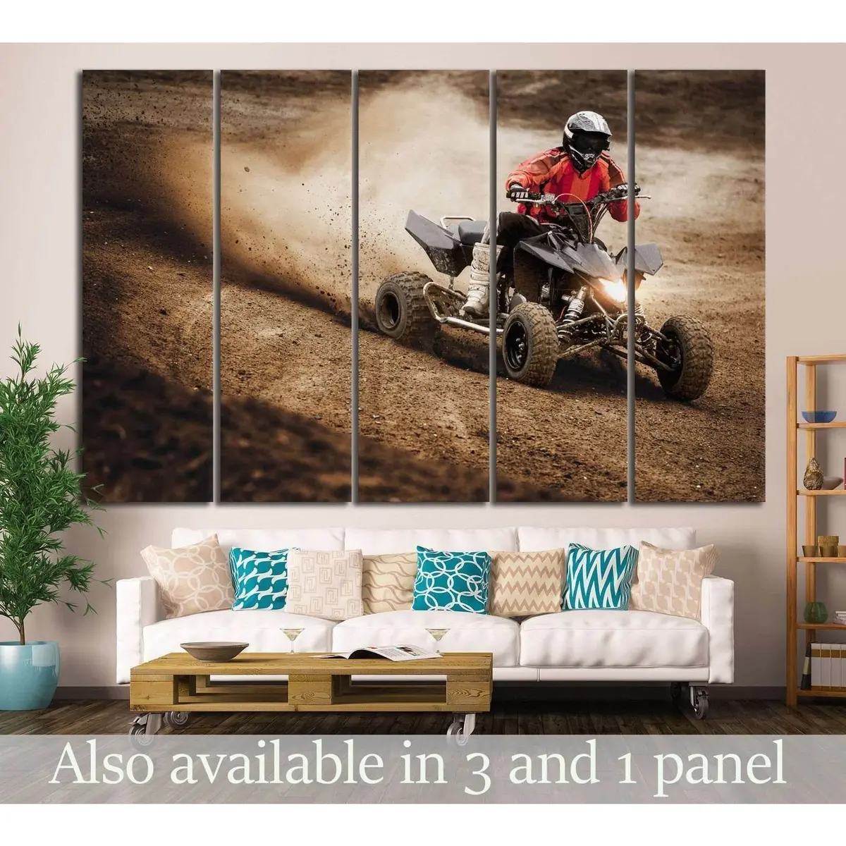 Quad Biker No. 155 Premium Canvas Wall Art Print