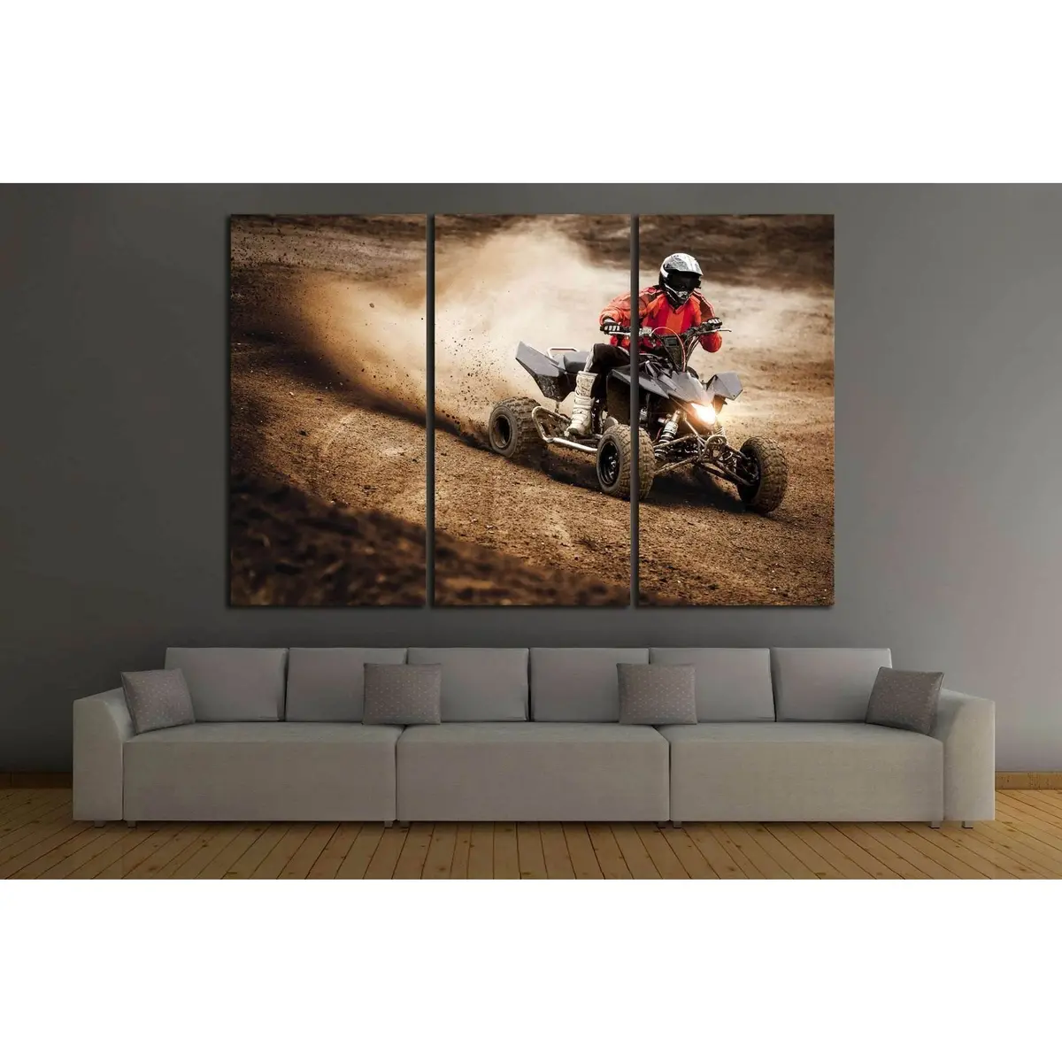 Quad Biker №155 Ready To Hang Canvas Print 5