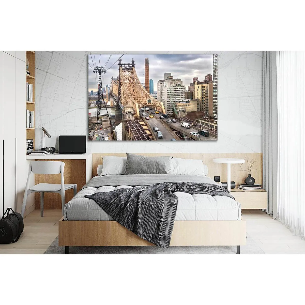 Queensboro Bridge New York №Sl1099 Ready To Hang Canvas Print 2