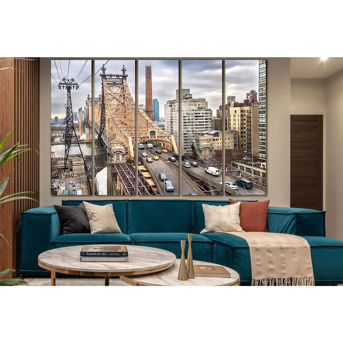 Queensboro Bridge NYC Canvas Wall Art – Pre-Hung, Ready to Display - Image 3
