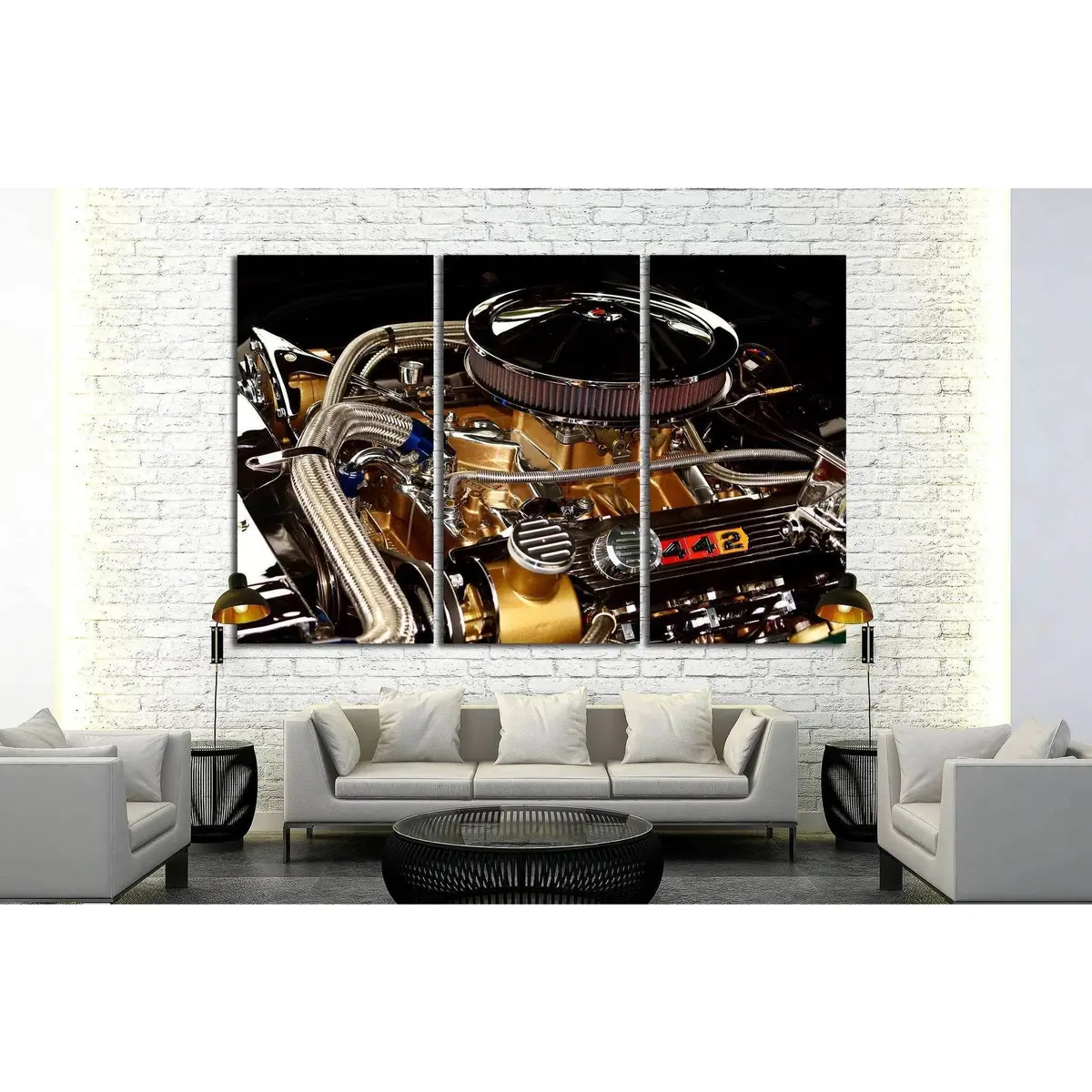 Race Car Engine №517 Ready To Hang Canvas Print 5