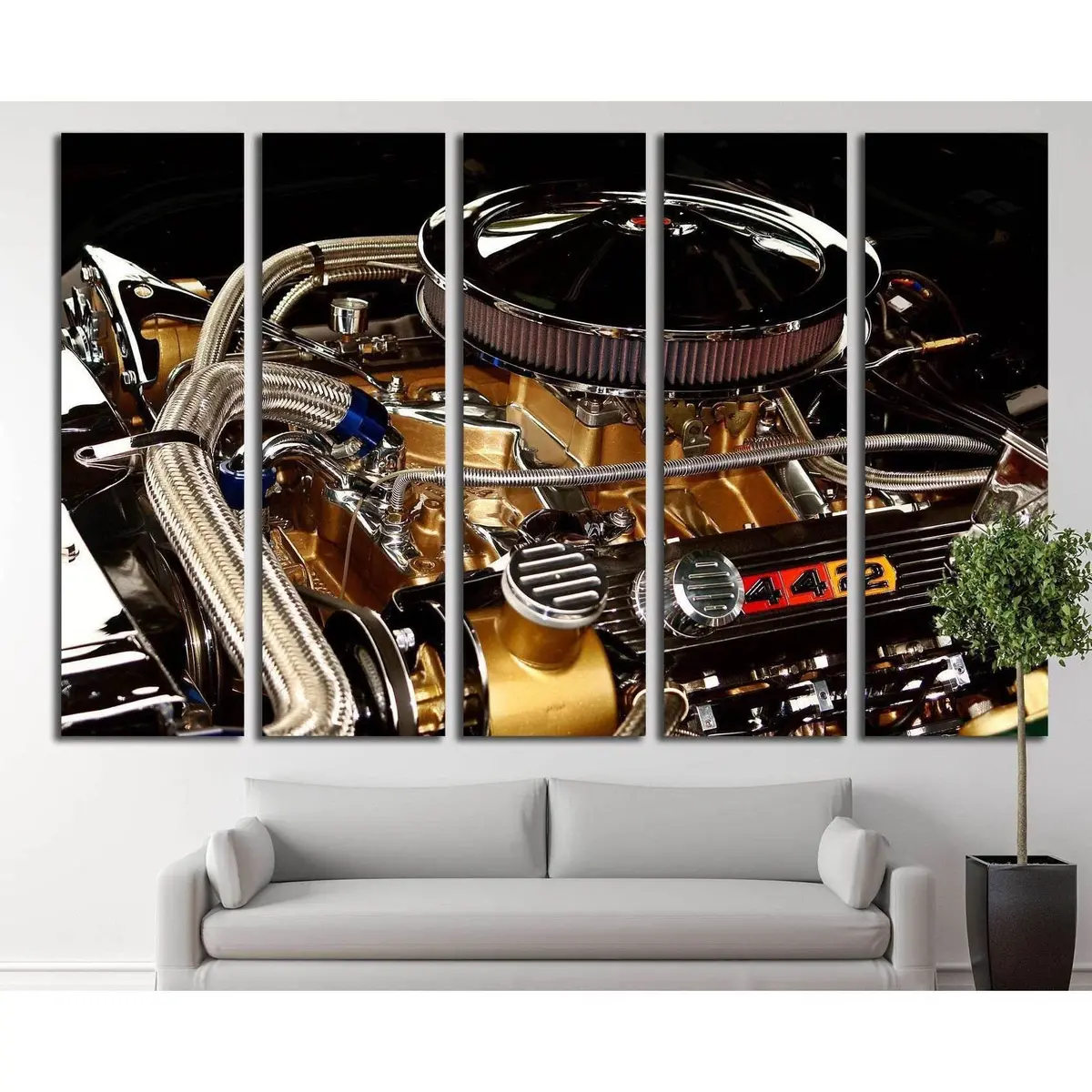 Vintage Race Car Engine Canvas Wall Art №517