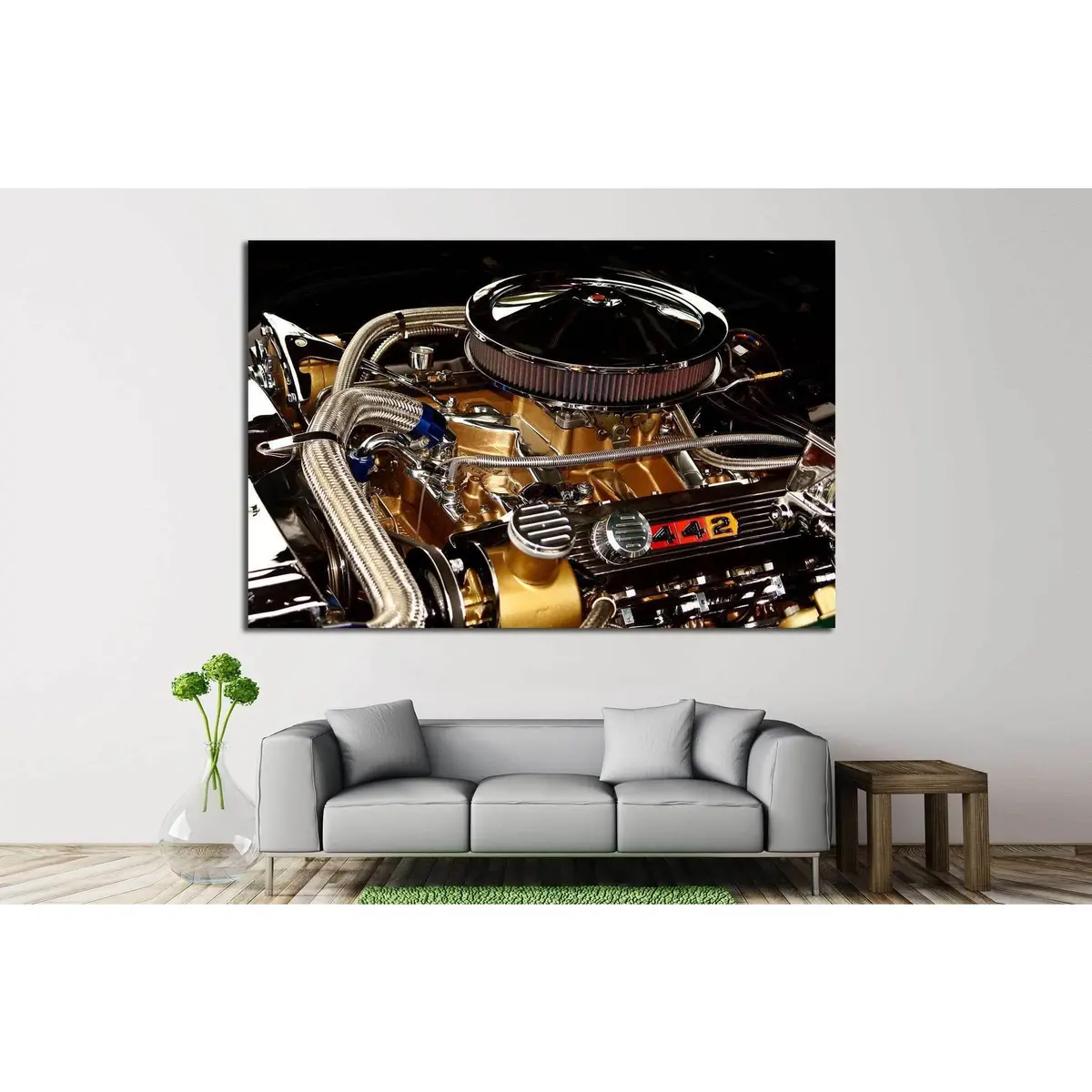 Race Car Engine №517 Ready To Hang Canvas Print 2