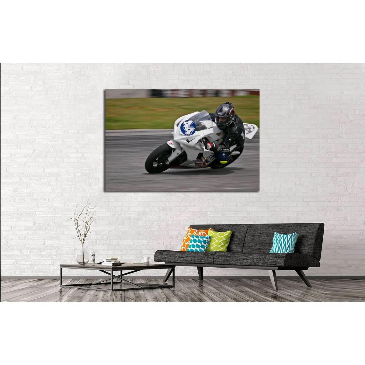 Race Of Ukrainian Superstock Championship On Chaika Motordrome №2471 Ready To Hang Canvas Print 3