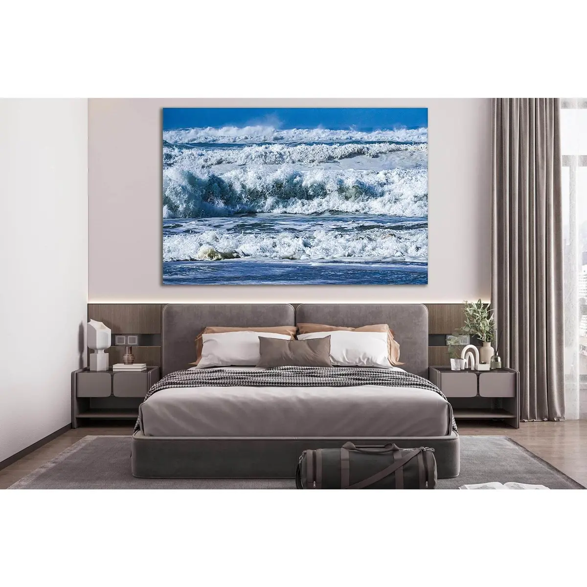 Raging Ocean Waves №Sl184 Ready To Hang Canvas Print 1