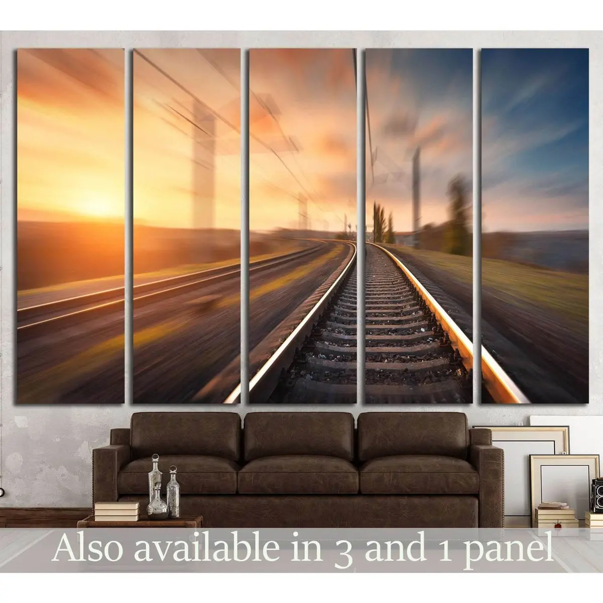 Vintage Railway Travel Art Print – Transportation-Themed Canvas Wall Decor