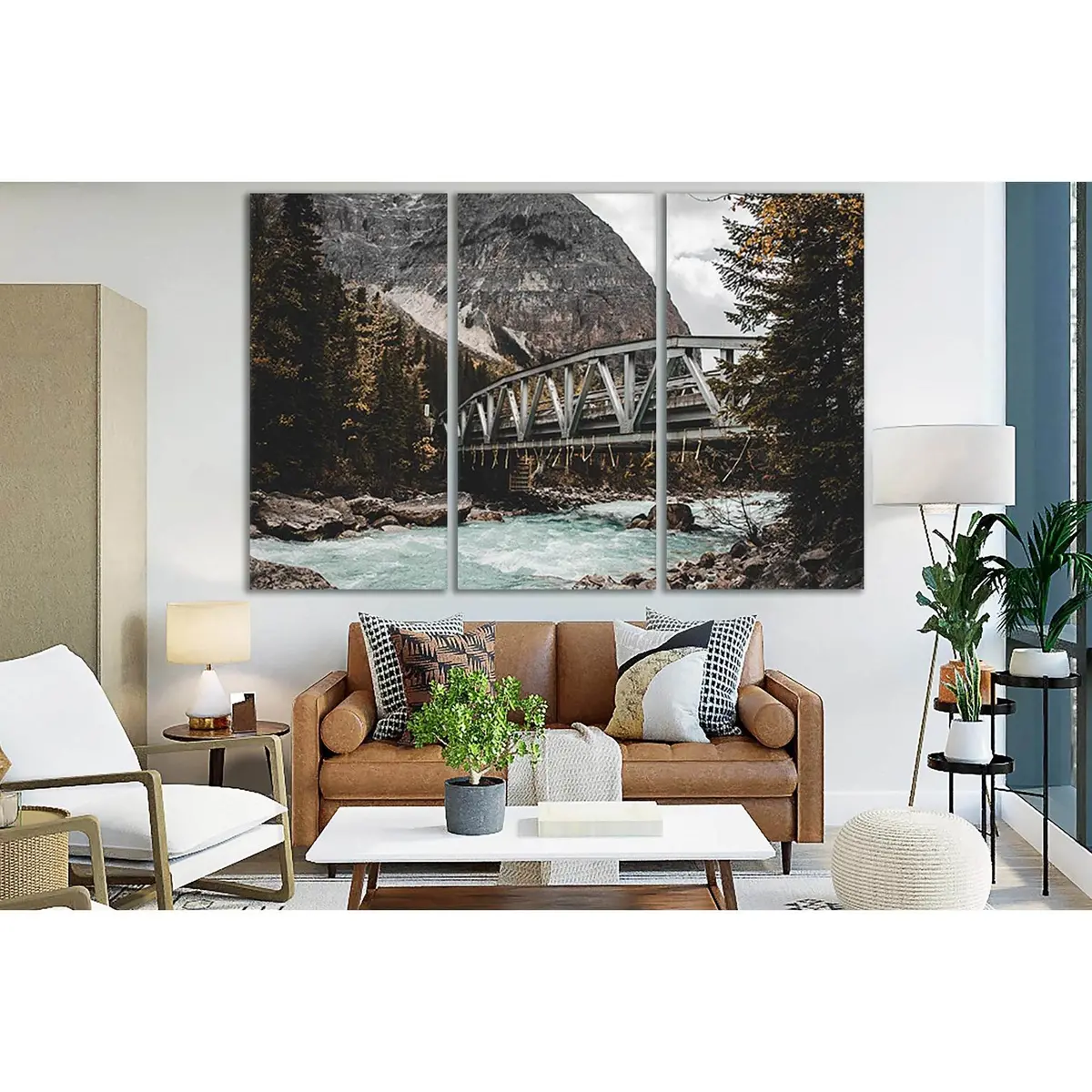 Railway Bridge In The Mountains №Sl1147 Ready To Hang Canvas Print 5