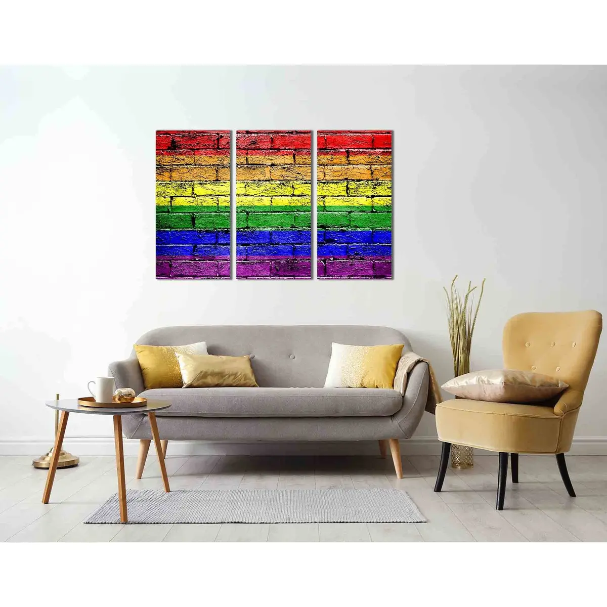Rainbow Flag №2118 Ready To Hang Canvas Print 5
