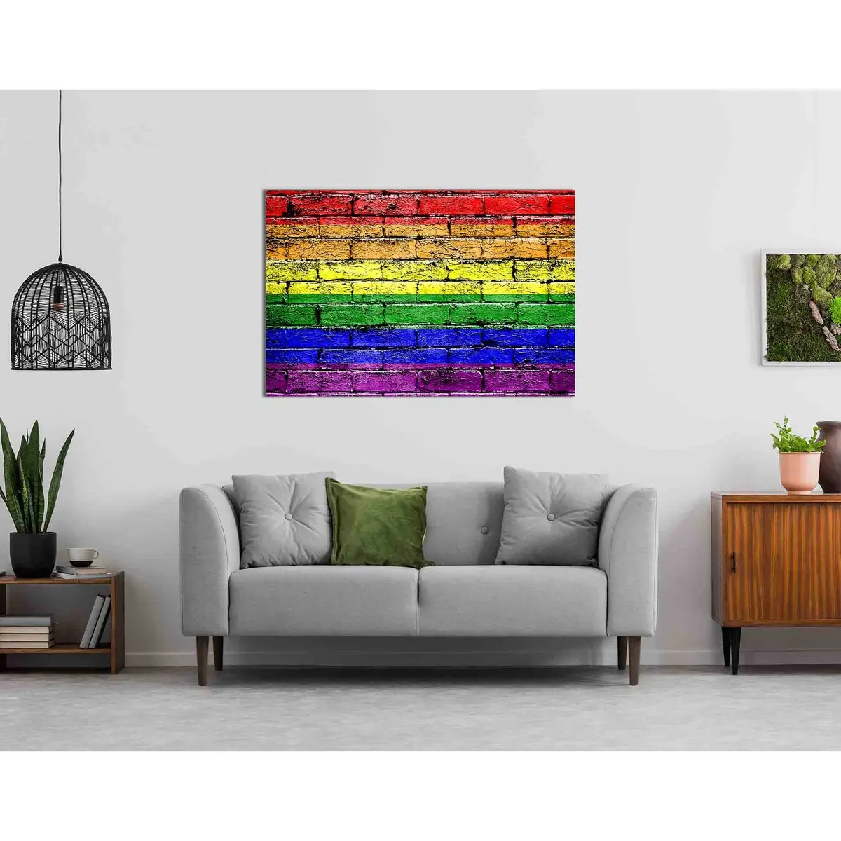 Rainbow Flag №2118 Ready To Hang Canvas Print 2
