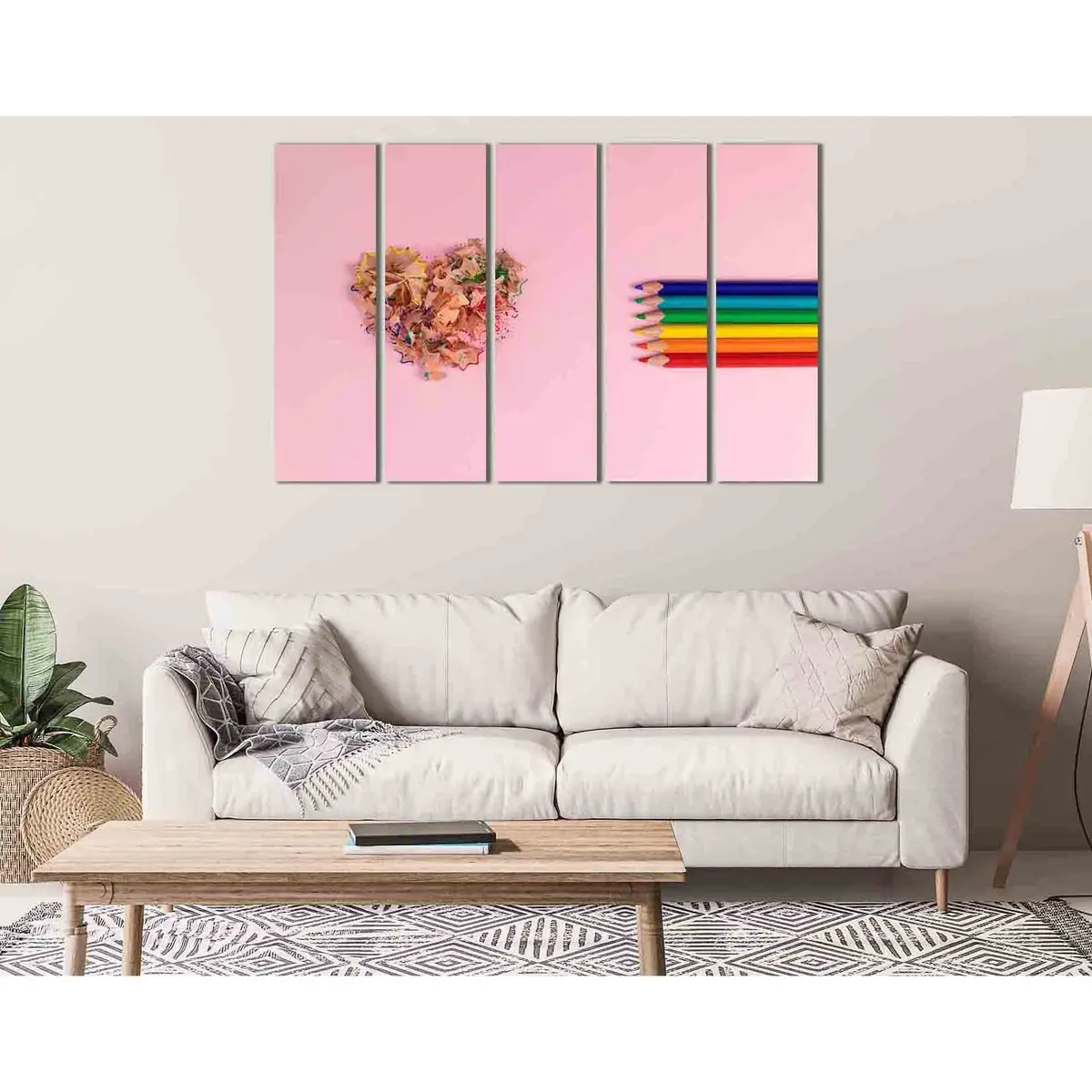 LGBTQ+ Rainbow Pencils Canvas Wall Art – Ready-to-Hang Print #2145