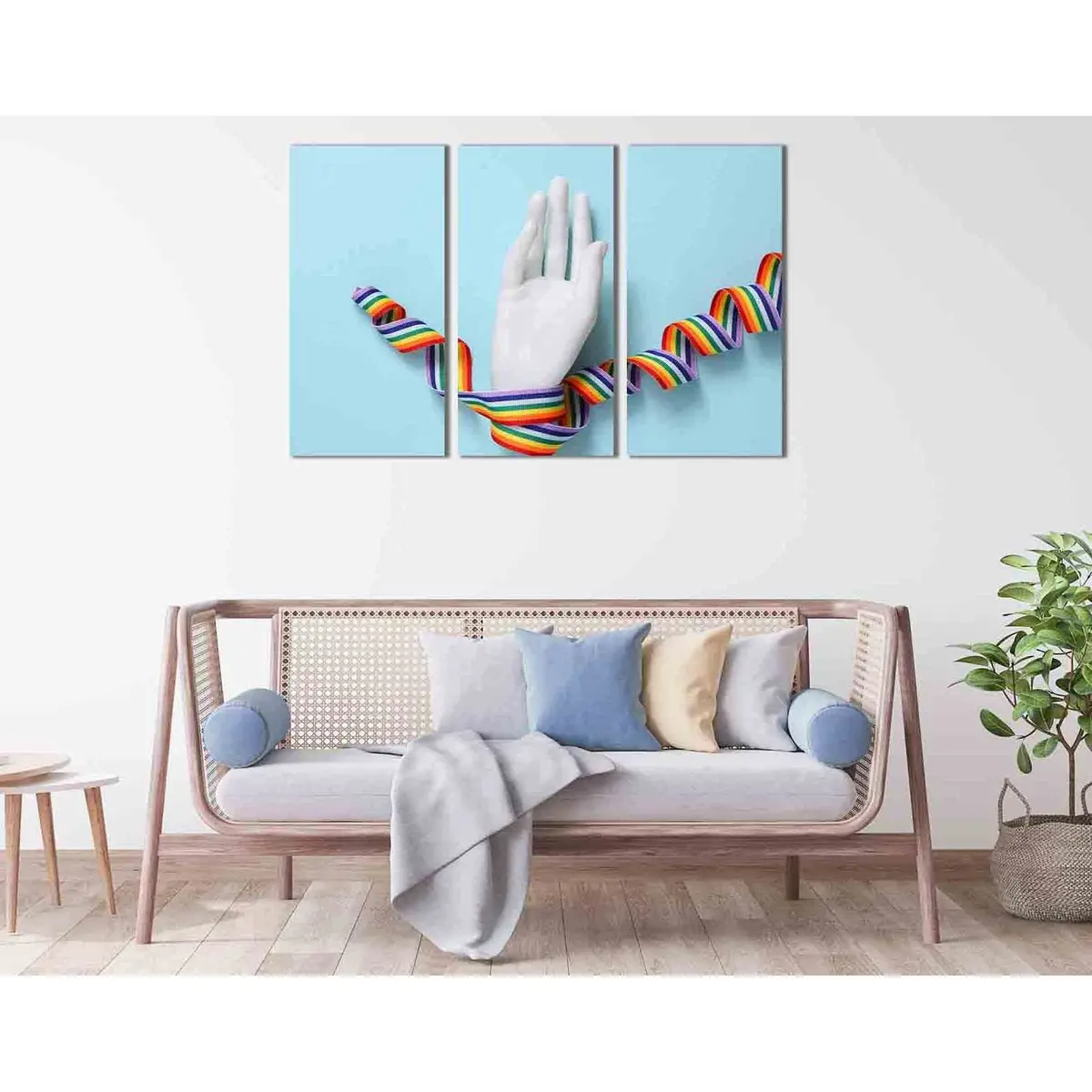 Pride Ribbon Canvas Wall Art Print №2135 – Premium Ready-to-Hang Decor