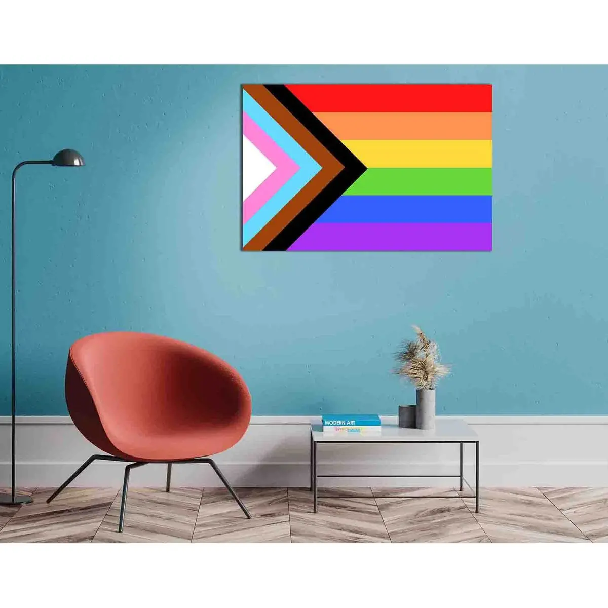 Rainbow Pride Flag №2116 Ready To Hang Canvas Print 1