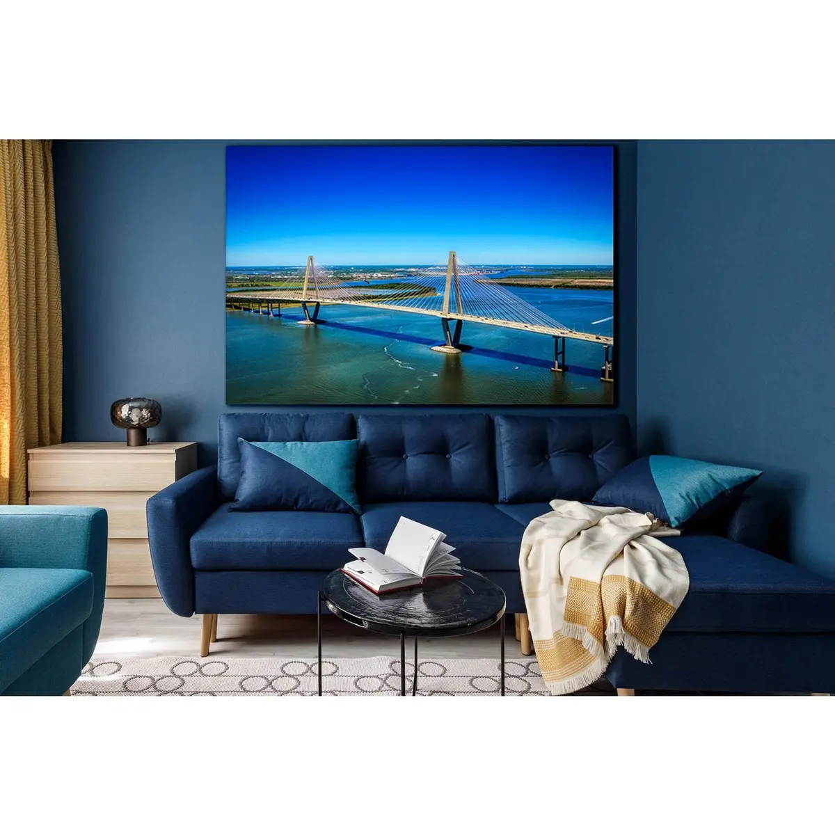 Ravenel Bridge And Cooper River №Sl1114 Ready To Hang Canvas Print 2