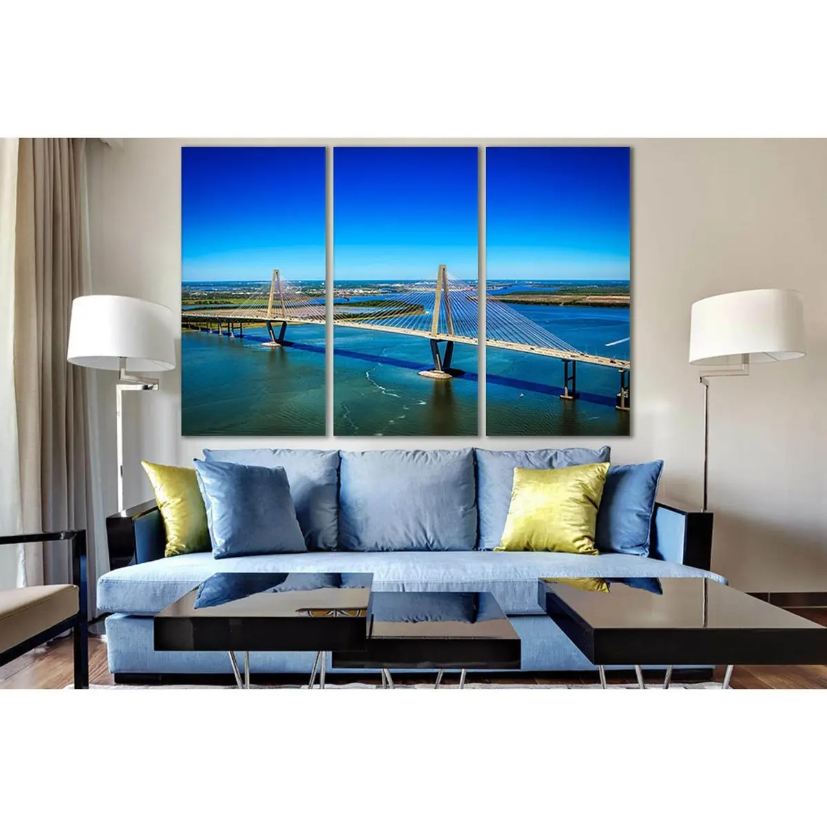 Ravenel Bridge And Cooper River №Sl1114 Ready To Hang Canvas Print 5