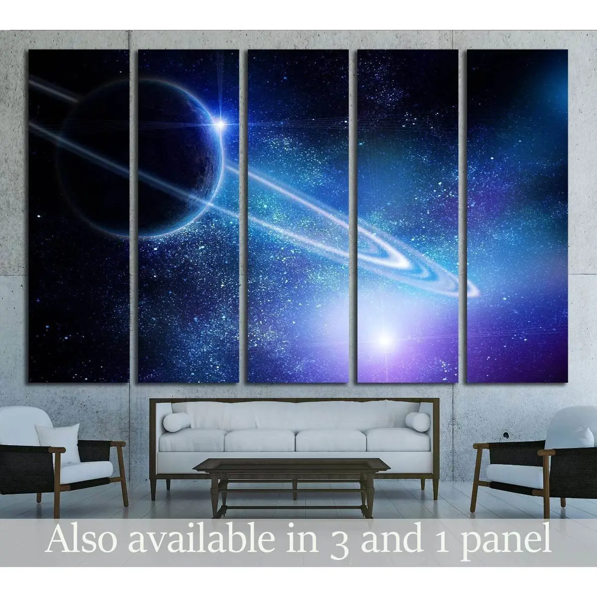 Realistic Saturn Planet Canvas Art Print №2460