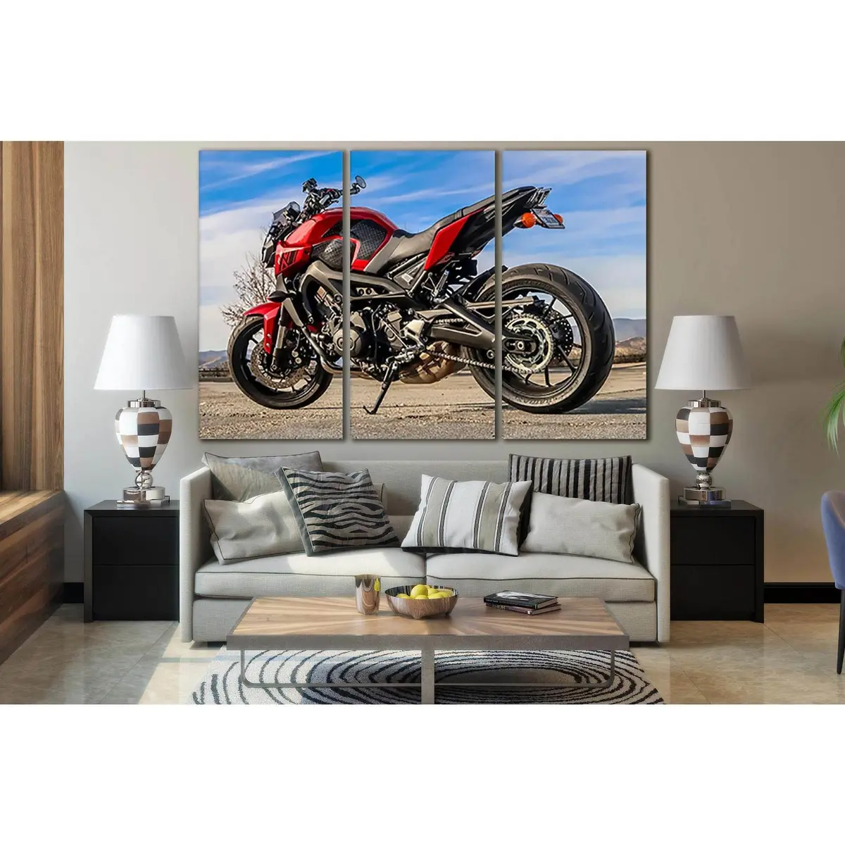 Red And Black Sports Motorcycle №Sl778 Ready To Hang Canvas Print 5