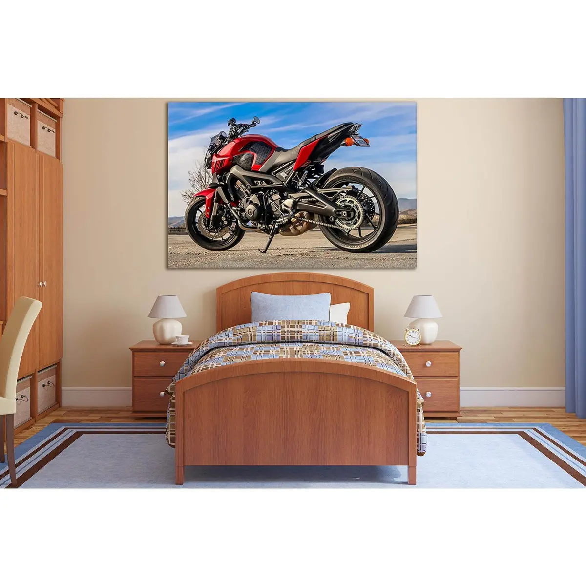 Red And Black Sports Motorcycle №Sl778 Ready To Hang Canvas Print 1