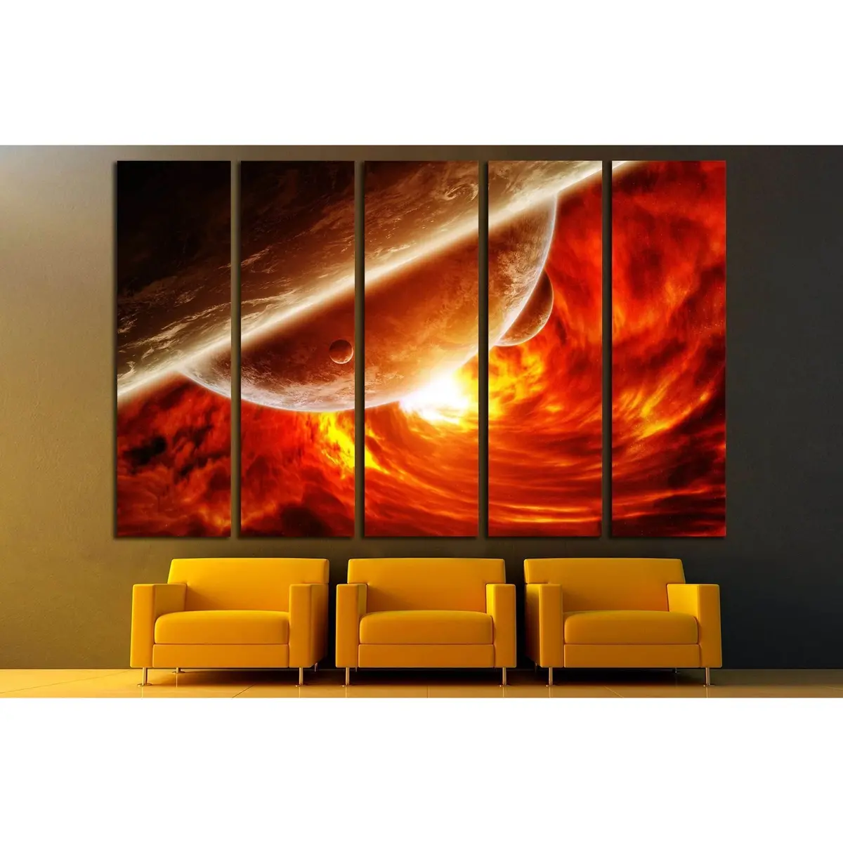 NASA-Provided Visualization of a Black Hole Consuming Earth – Ready-to-Hang Canvas Wall Art - Image 3