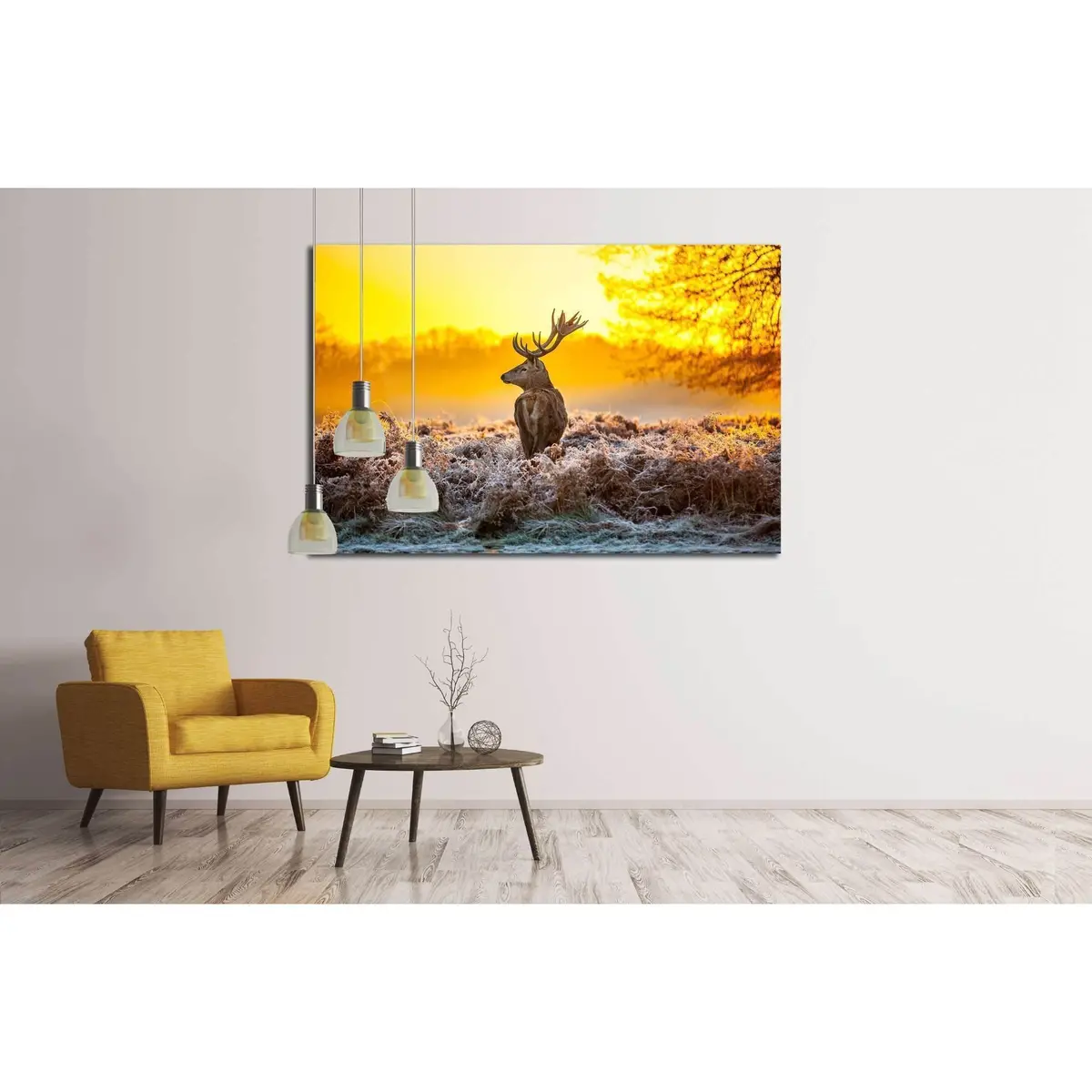 Red Deer №2346 Ready To Hang Canvas Print 3