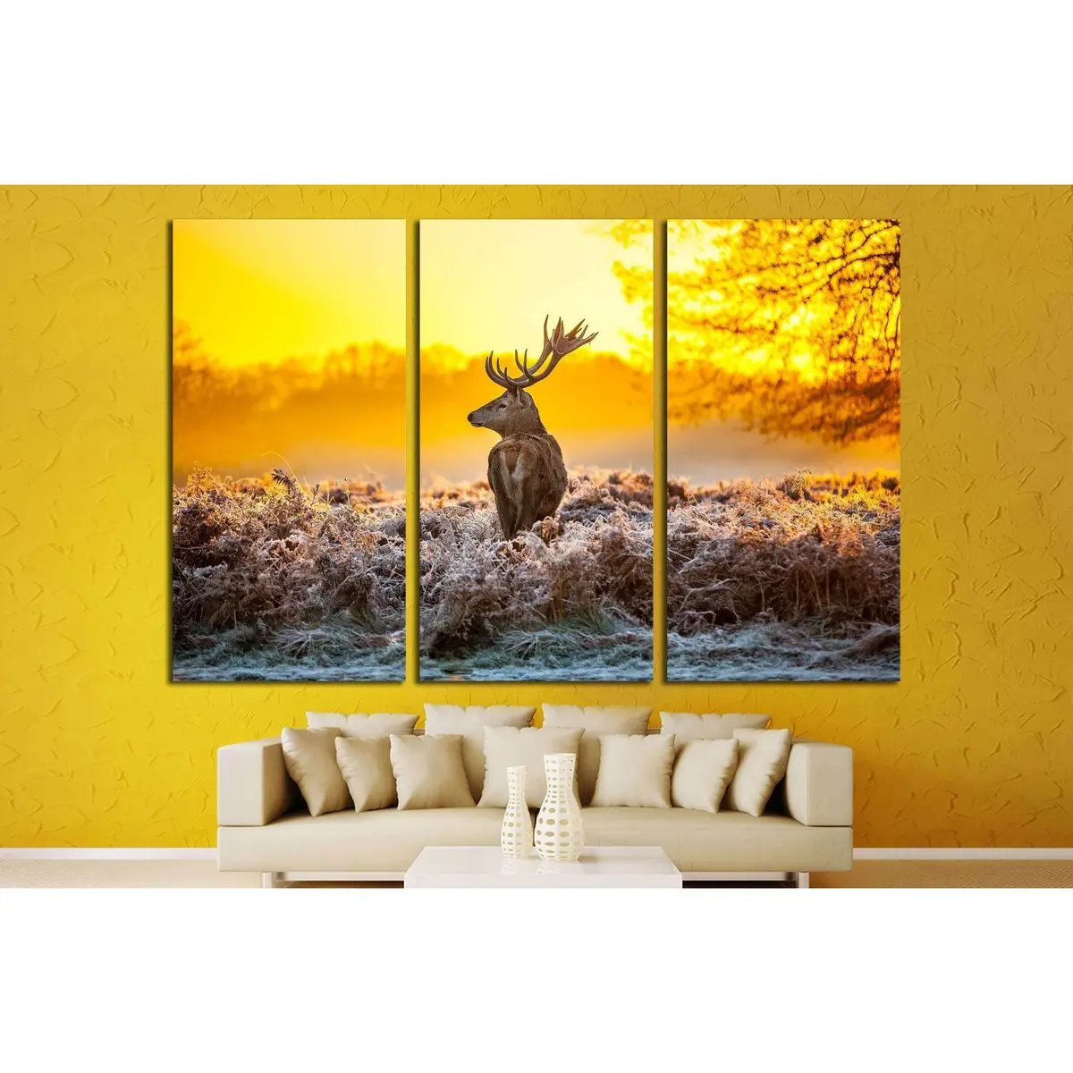 Red Deer №2346 Ready To Hang Canvas Print 5