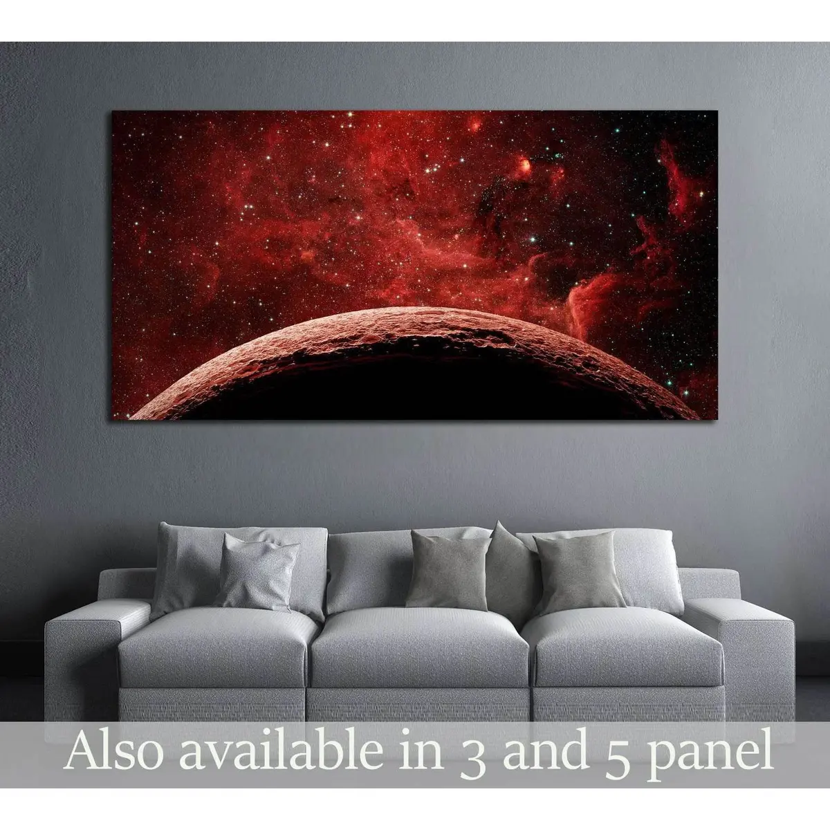 Red Planet And Galaxy. Elements Of This Image Furnished By Nasa №2428 Ready To Hang Canvas Print 1