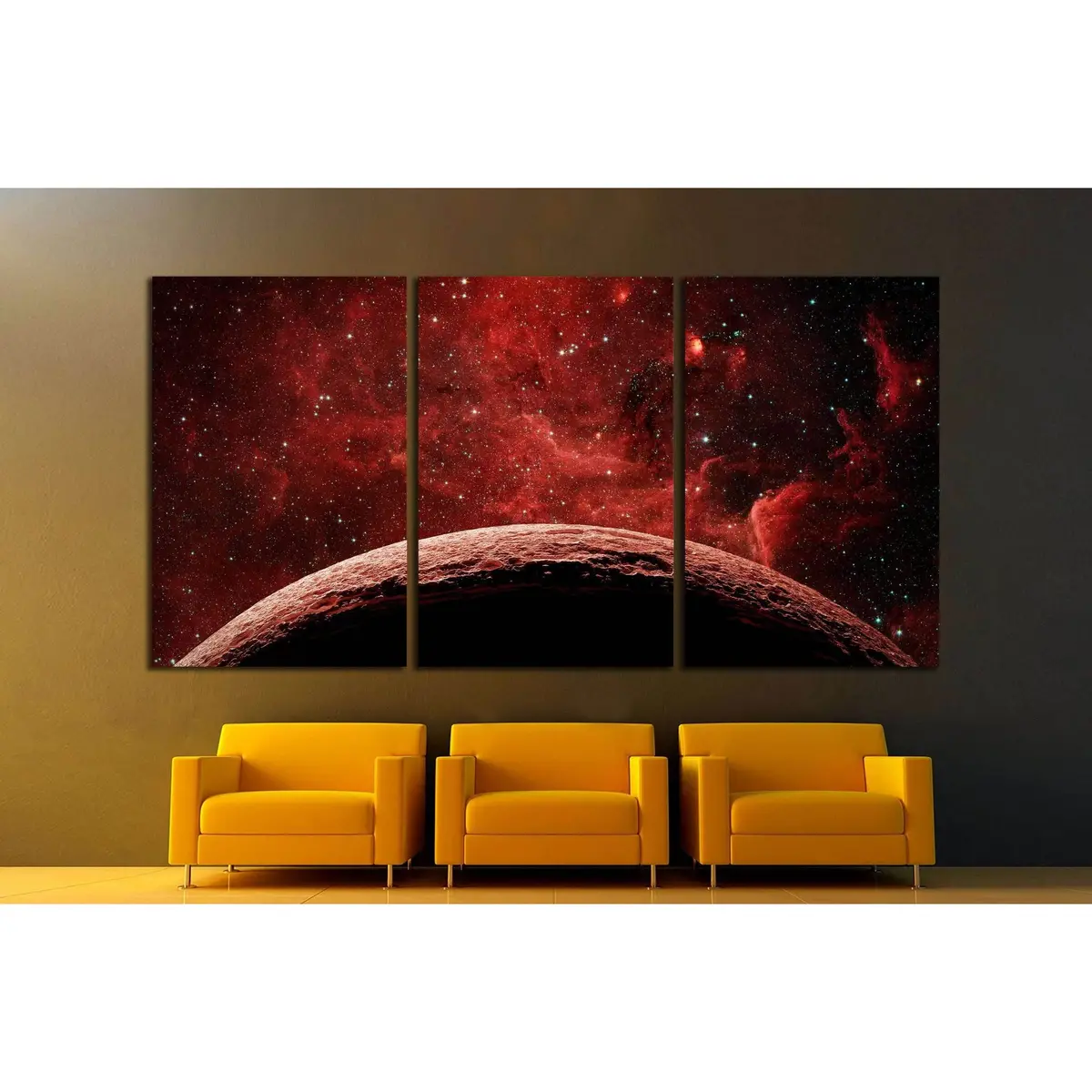 Red Planet And Galaxy. Elements Of This Image Furnished By Nasa №2428 Ready To Hang Canvas Print 5