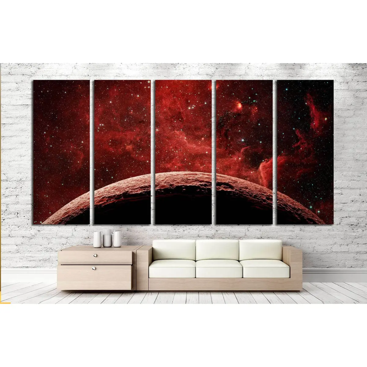 Stunning Ready-to-Hang Canvas Featuring Mars and Deep-Space Imagery Sourced from NASA - Image 3
