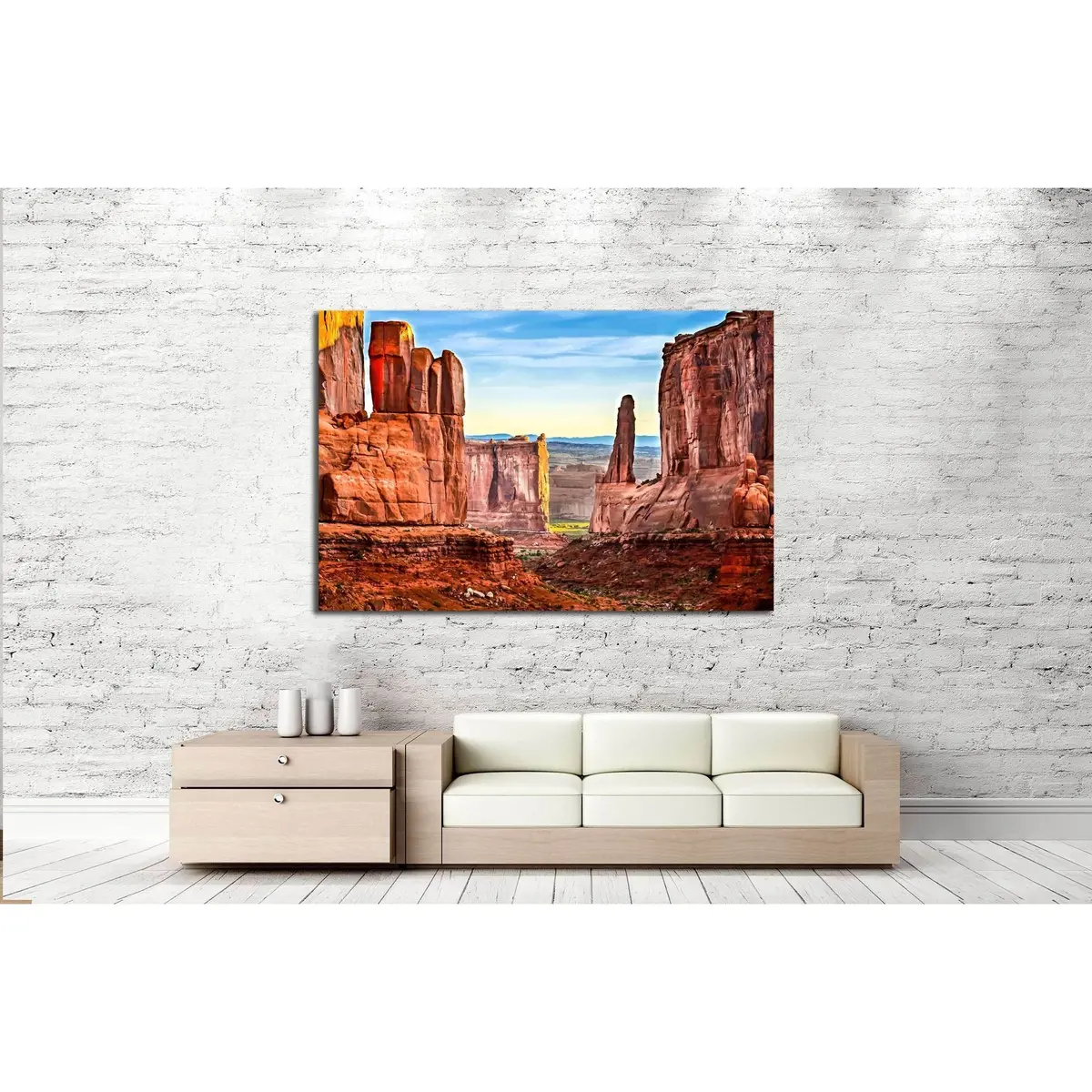 Red Rock Canyon Mountain Landscape. Grand Canyon Landscape №2902 Ready To Hang Canvas Print 3