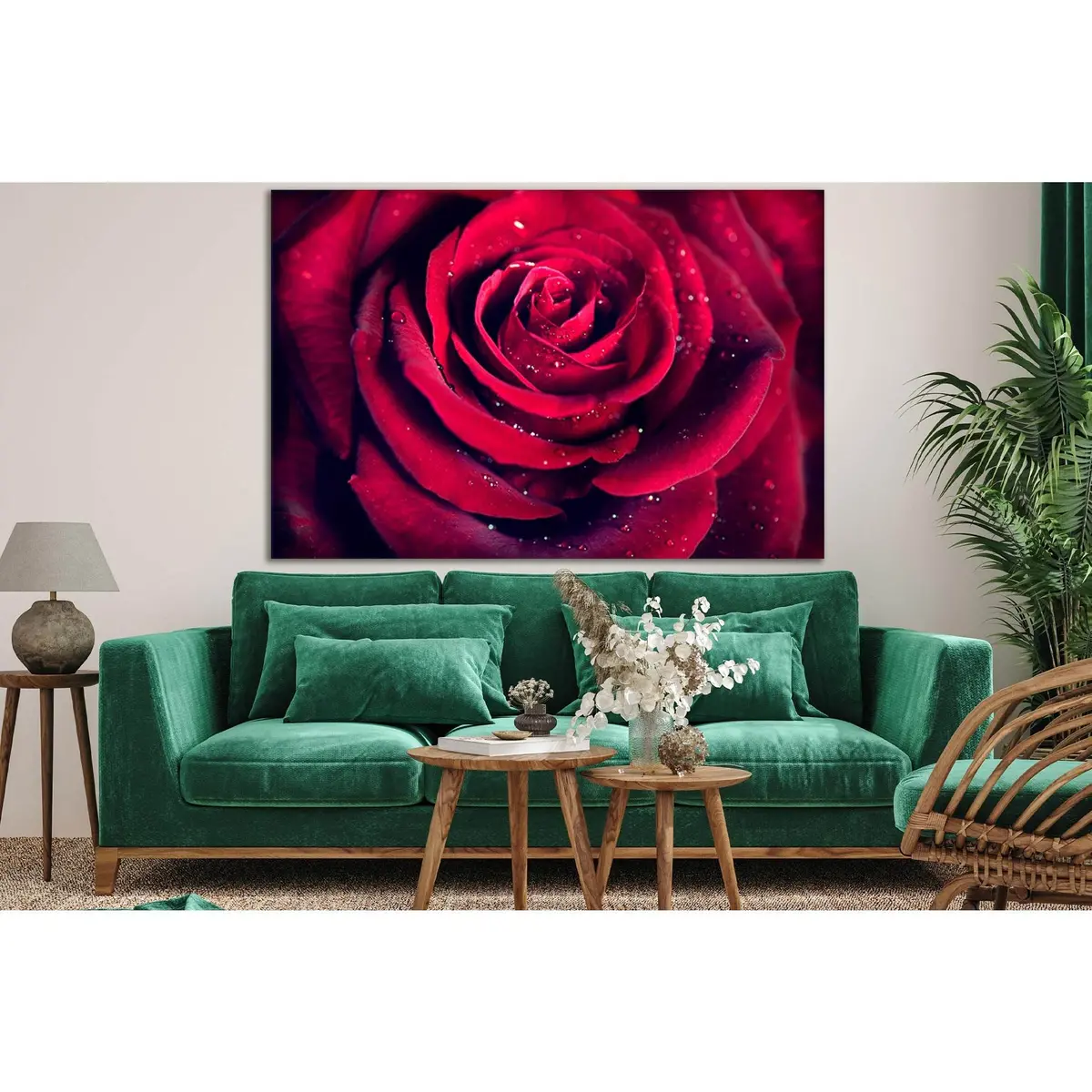 Red Rose Flower №Sl705 Ready To Hang Canvas Print 2