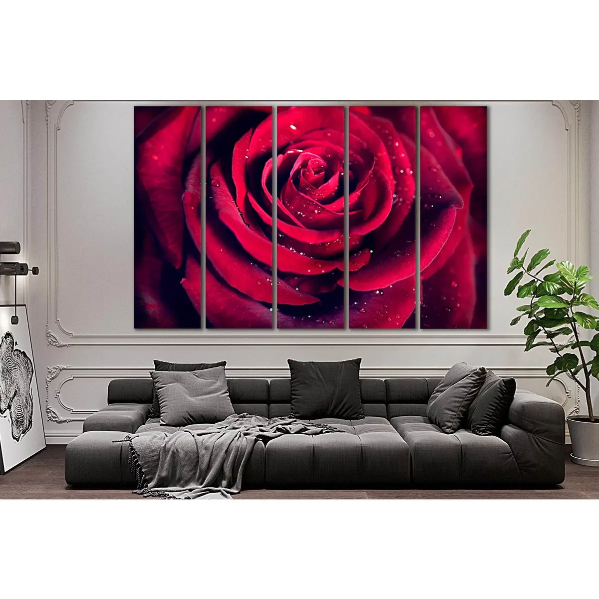 Elegant Red Rose Canvas Art №SL705 – Premium Ready-to-Hang Wall Decor - Image 3