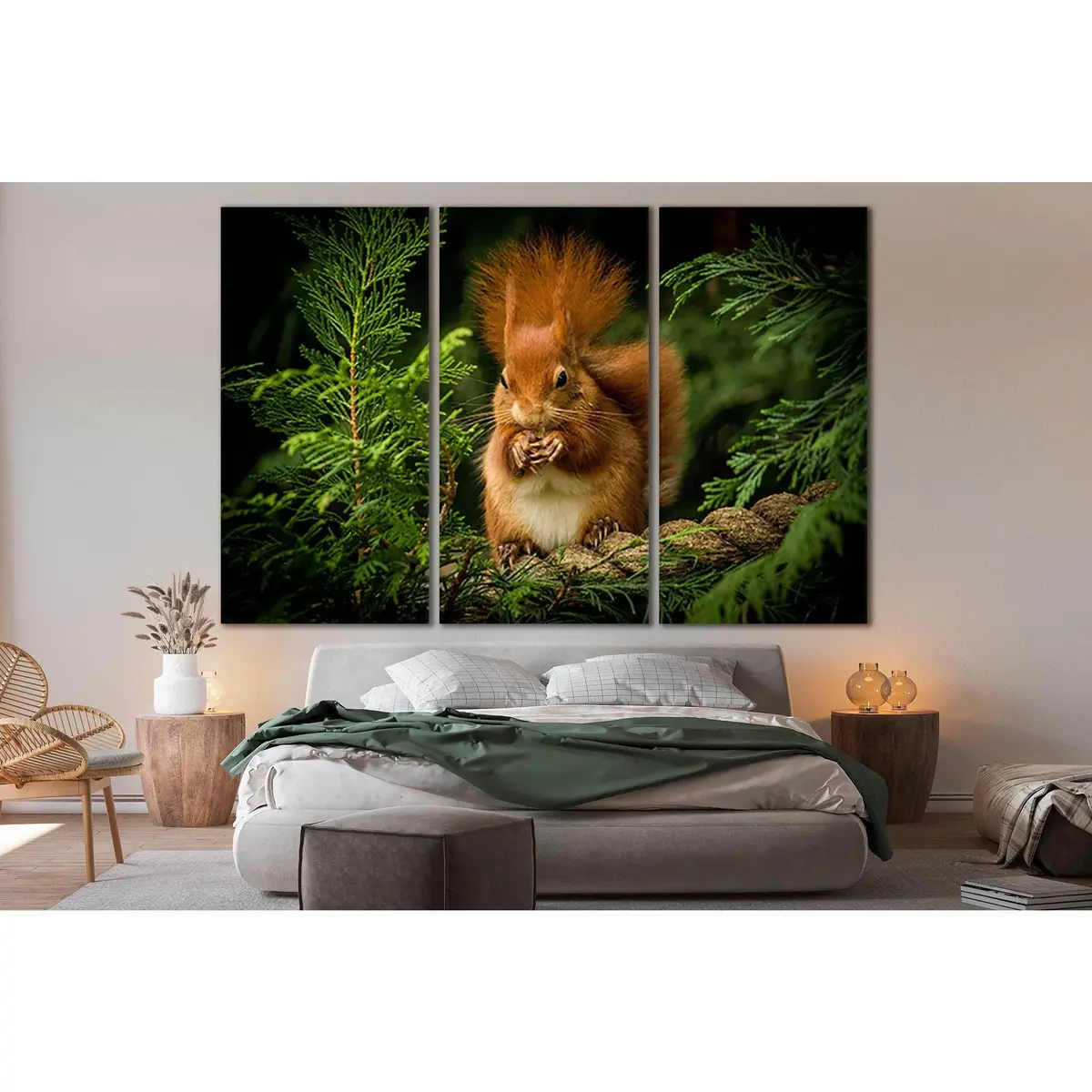 Red Squirrel In Pine Needles №Sl1014 Ready To Hang Canvas Print 5