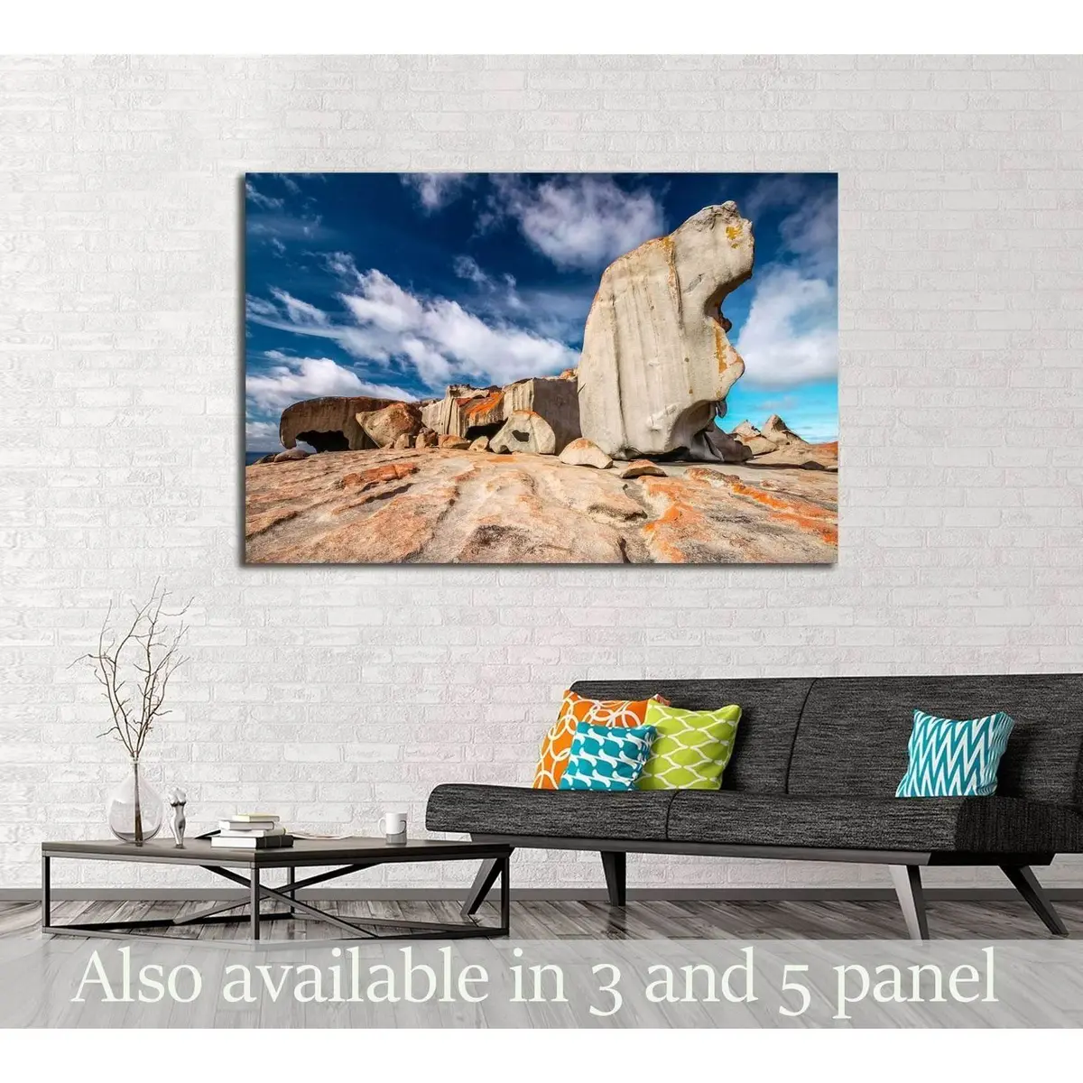 Remarkable Rocks With Blue And White Sky,South Australia №2524 Ready To Hang Canvas Print 1