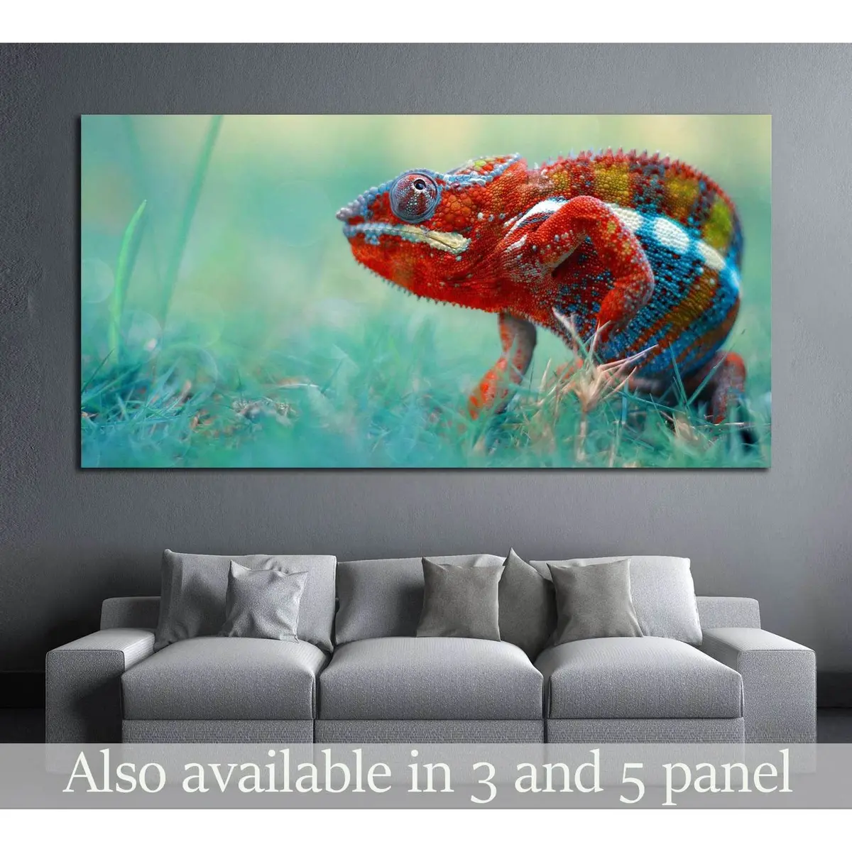 Reptile, Reptiles, Chameleon, Macro, Animal, Animals, Indonesia №2377 Ready To Hang Canvas Print 1