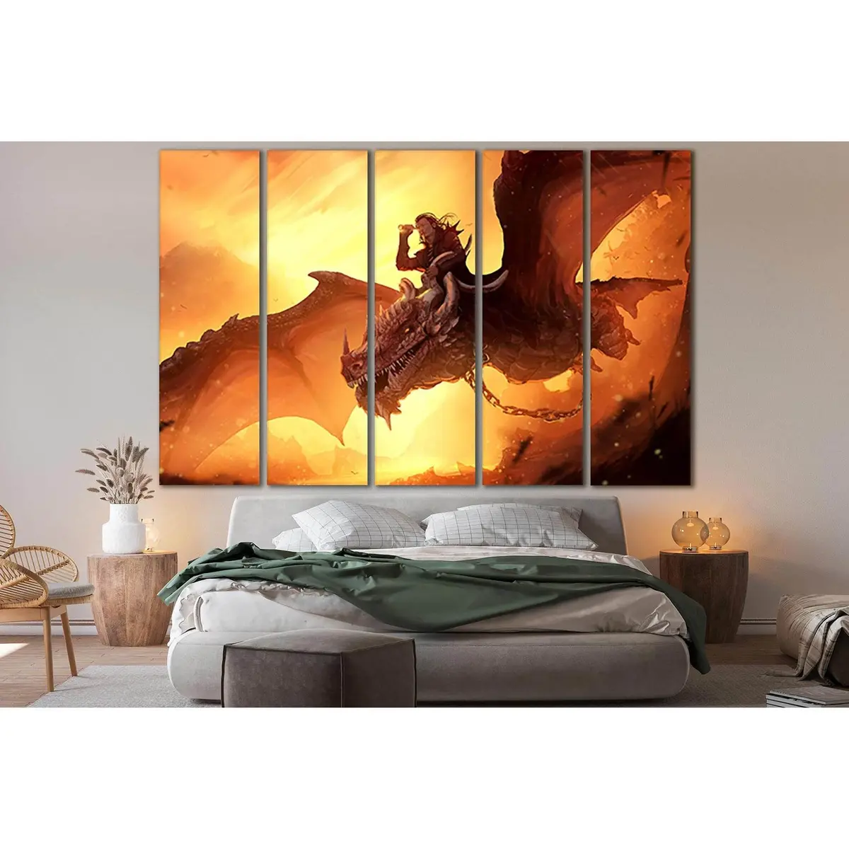 Dragon Ride Researcher Canvas Art Print – SL1240, Ready-to-Hang Wall Decor - Image 3