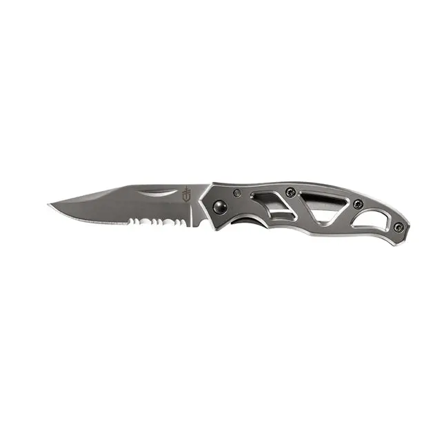 Gerber Paraframe Mini Silver Serated Edge Folding Knife 1