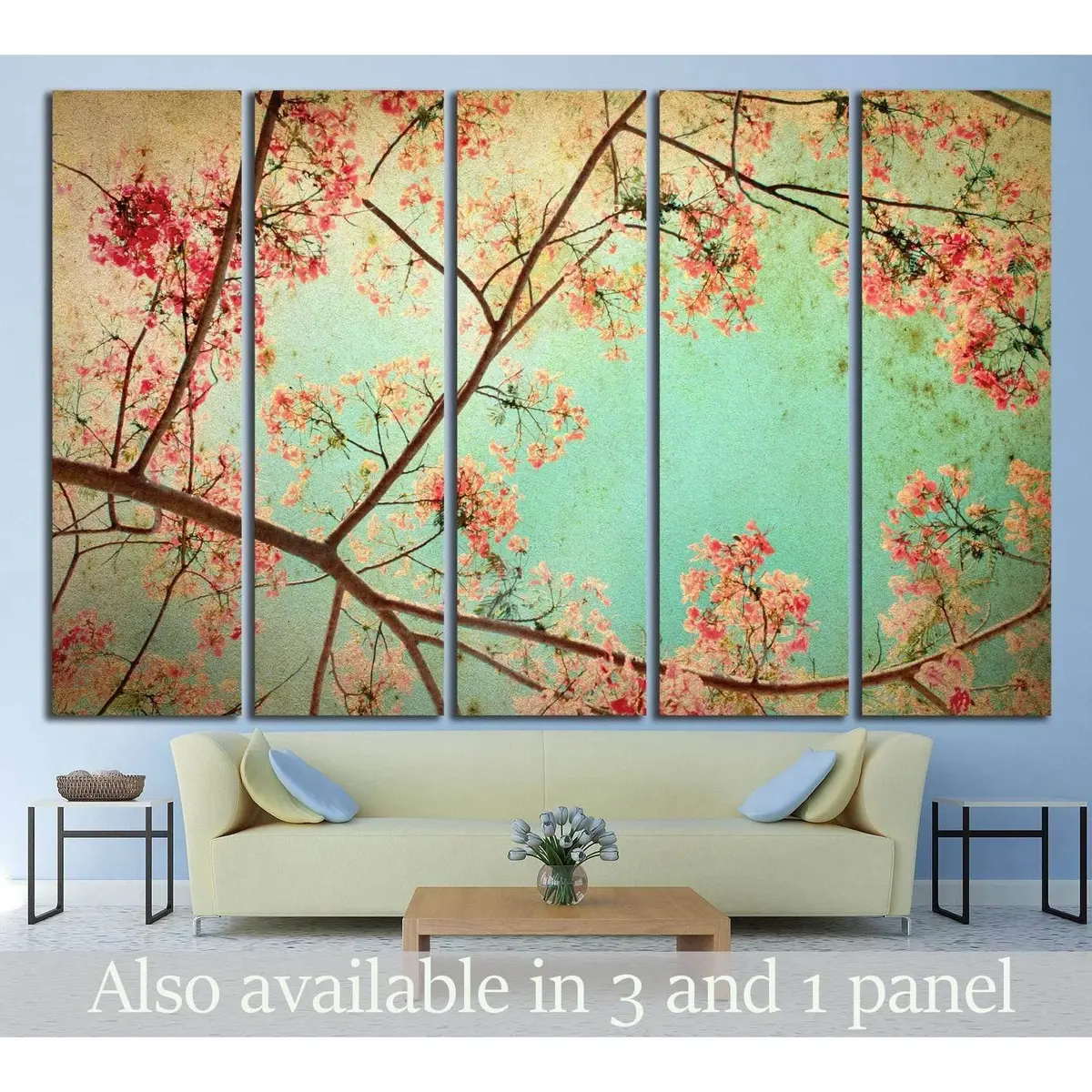 Retro Abstraction №1069 Ready To Hang Canvas Print 1