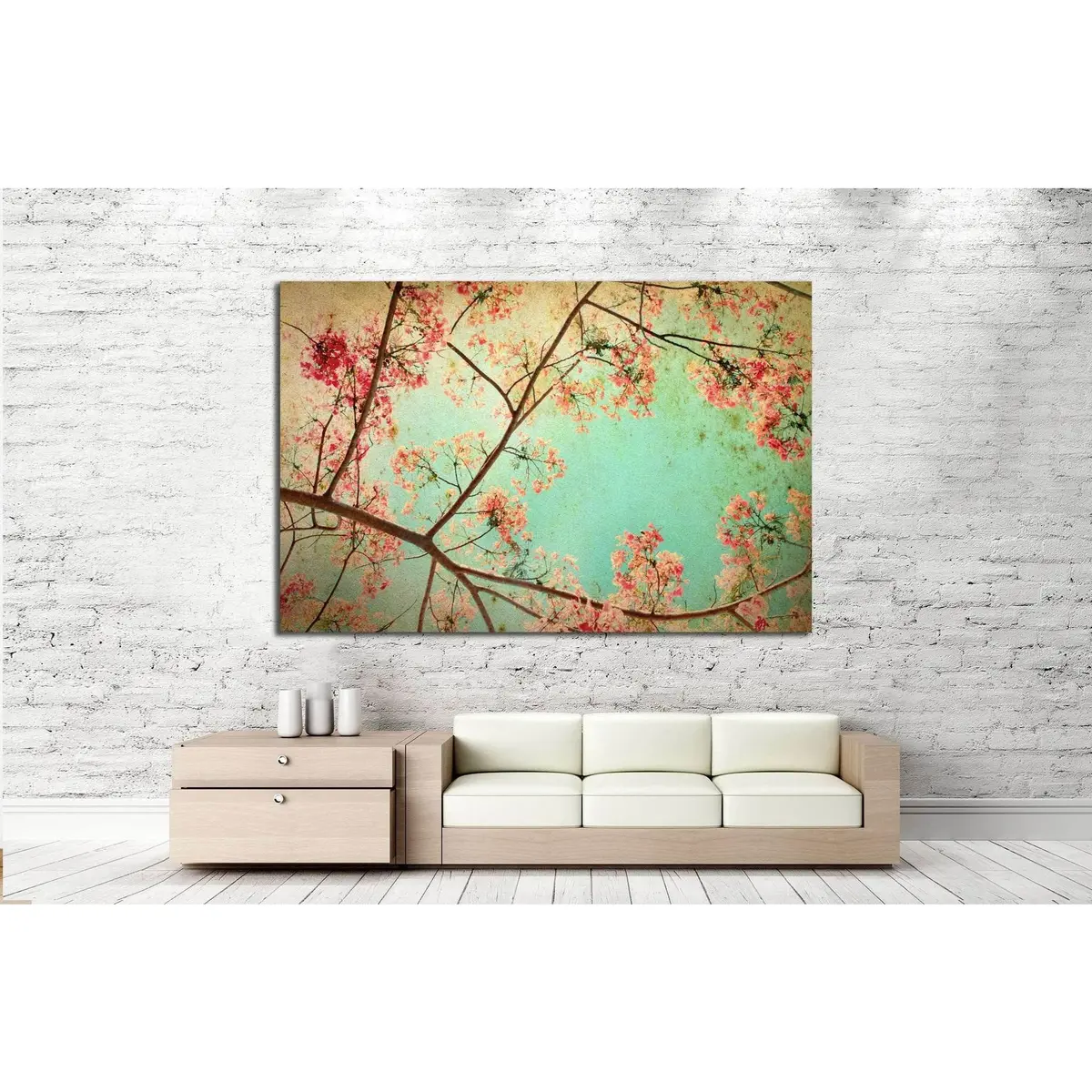 Retro Abstraction №1069 Ready To Hang Canvas Print 2