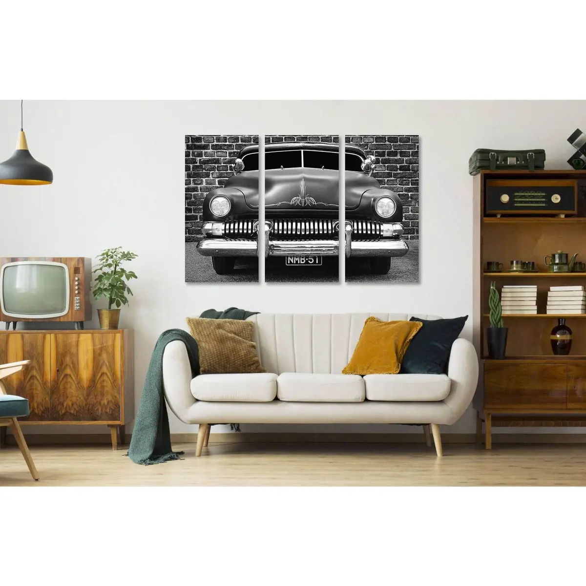Retro Car №D2822 Ready To Hang Canvas Print 5
