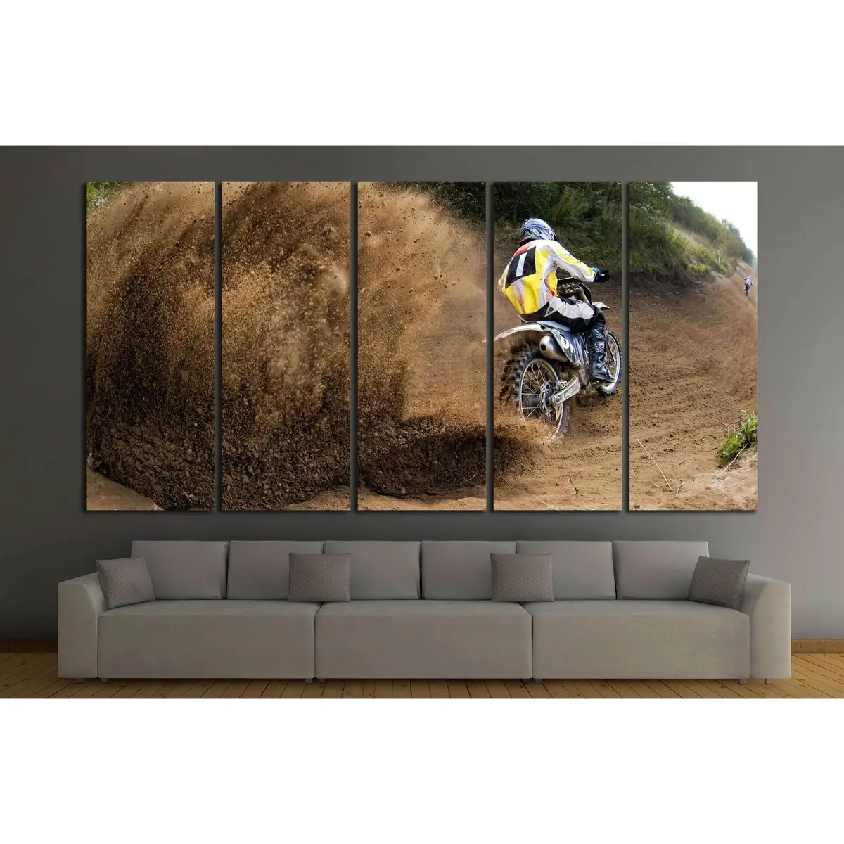 Motocross Rider in Action #2482 – Premium Ready-to-Hang Canvas Wall Art - Image 3