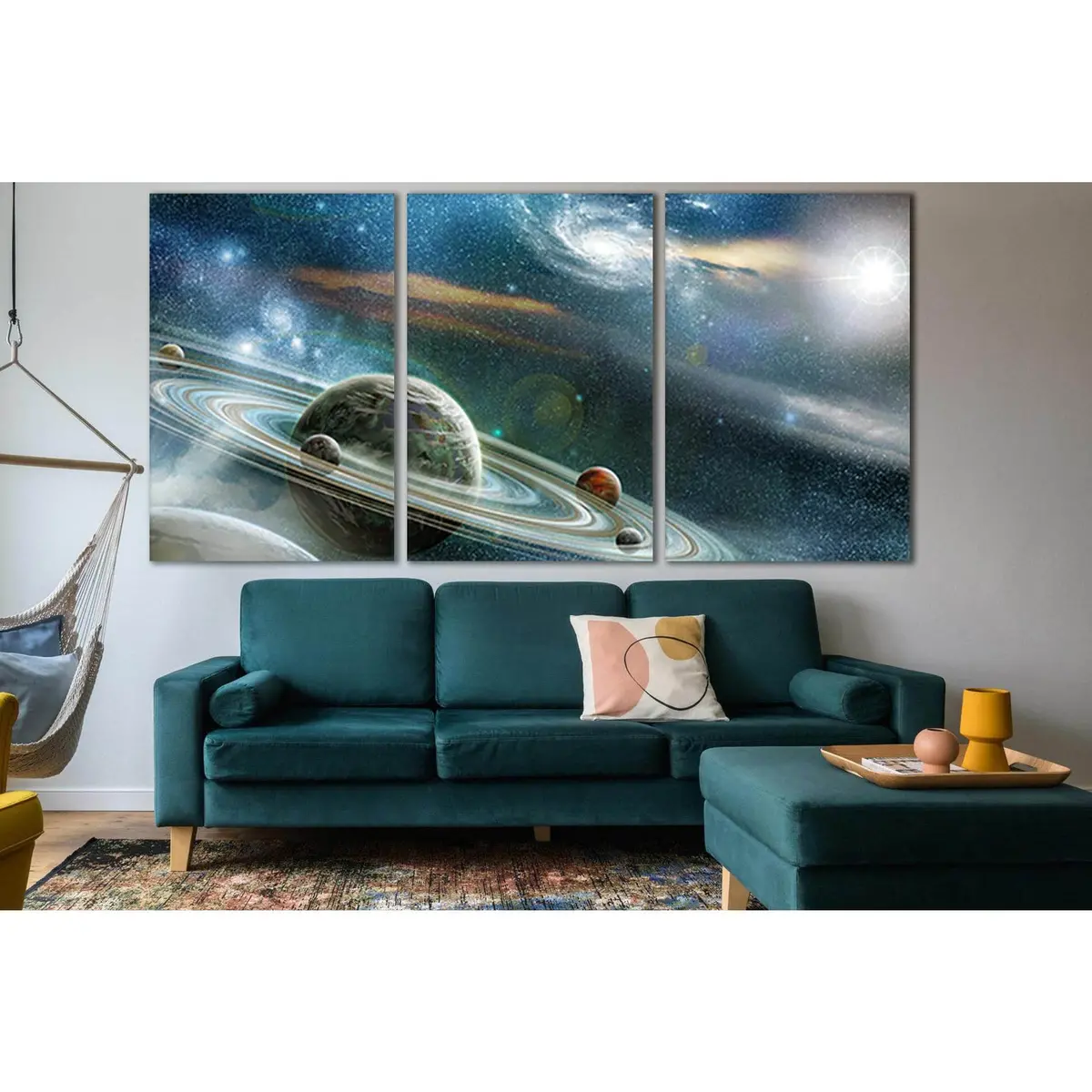 Rings Of Planets Fantasy Space №Sl971 Ready To Hang Canvas Print 5