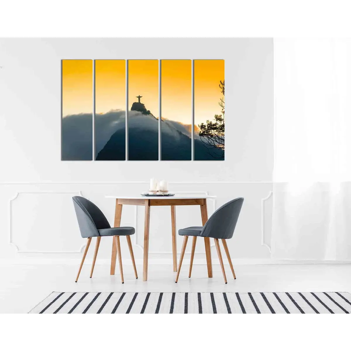 Rio de Janeiro Sunrise Canvas Wall Art – Ready-to-Hang Print D1836 - Image 3
