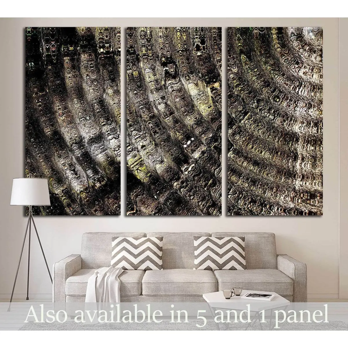 Ripple Radial Weave Texture №1587 Ready To Hang Canvas Print 1