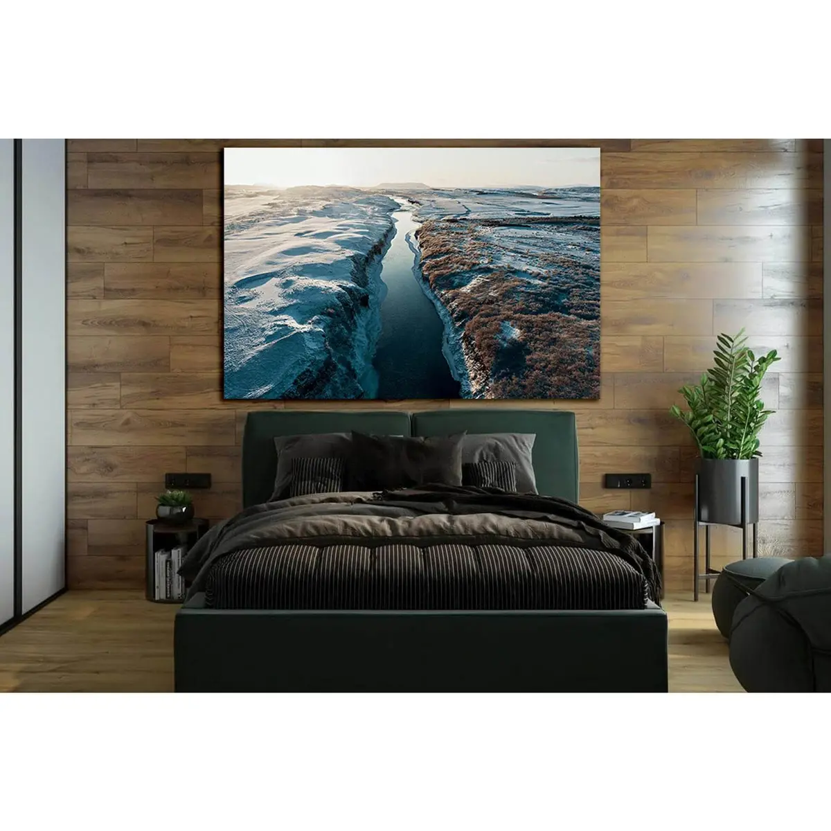 River In Iceland №Sl1313 Ready To Hang Canvas Print 1