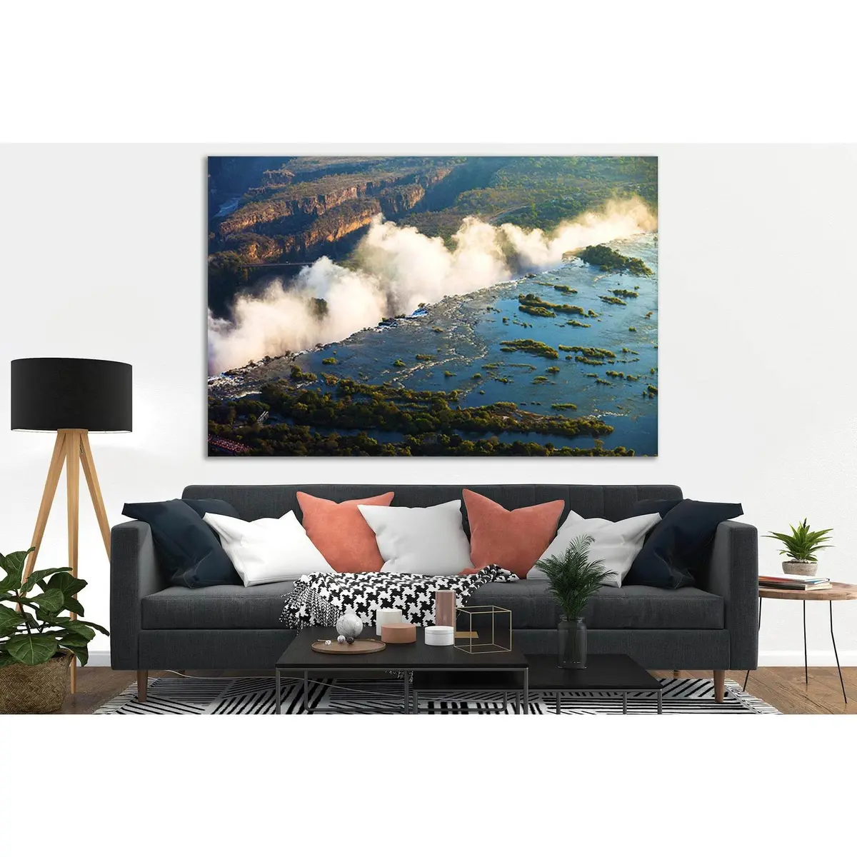 Rivers Zimbabwe Victoria Falls №Sl490 Ready To Hang Canvas Print 2