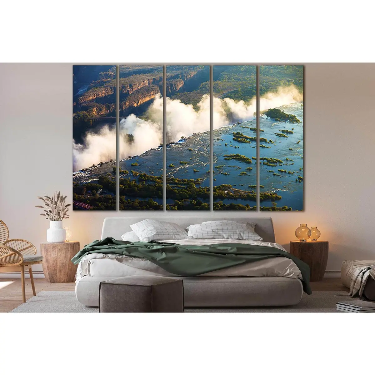 Victoria Falls Zimbabwe Rivers Canvas Wall Art – Ready-to-Hang Print SL490 - Image 3
