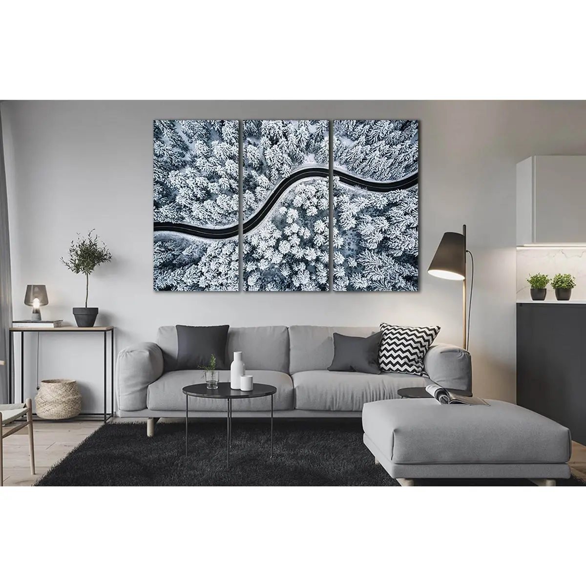 Road In A Snowy Forest №Sl25 Ready To Hang Canvas Print 5