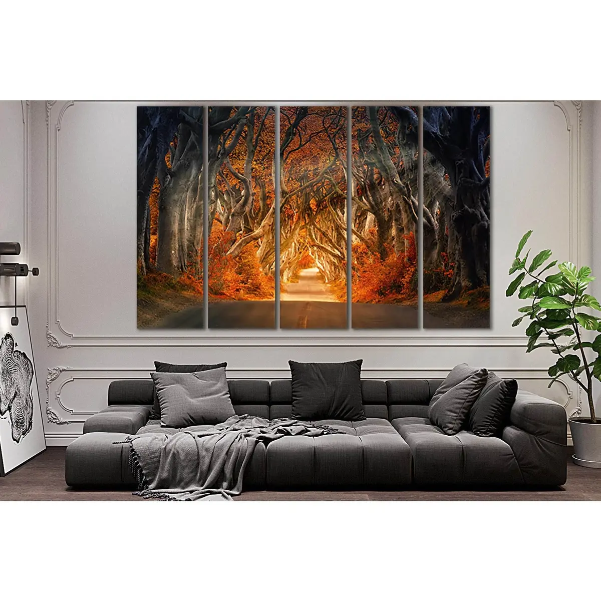 Autumn Forest Road Canvas Wall Art – Ready-to-Hang Print SL644 - Image 3