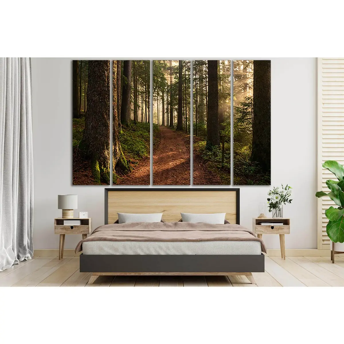 Forest Road Canvas Art Print №SL823 – Premium Ready-to-Hang Wall Decor - Image 3